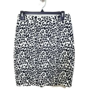 Ann Taylor Leopard Print Mini Skirt Size 6P
